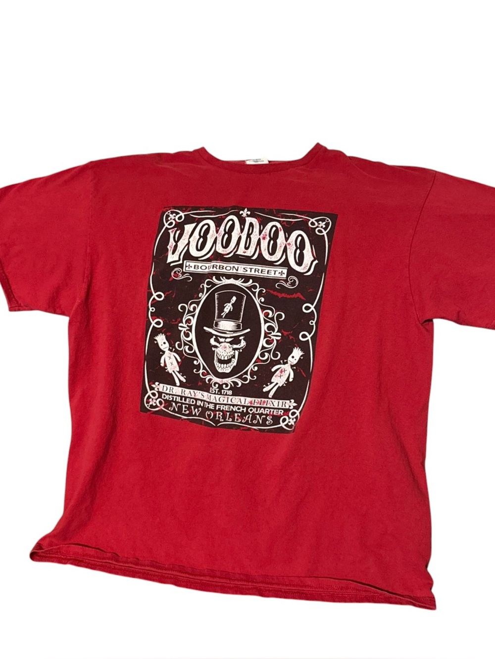 Voodoo Bourbon Street Graphic Tee - Red